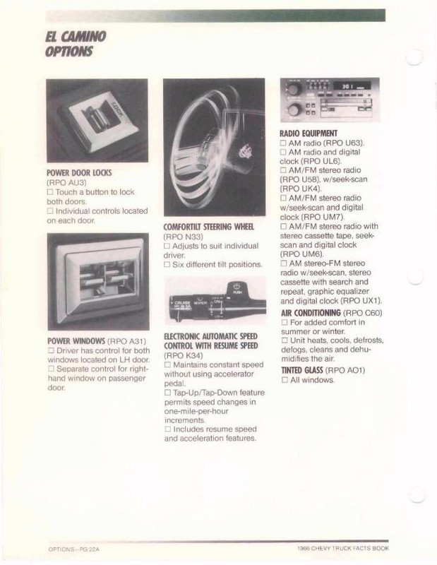 1986 Chevrolet Truck Facts Brochure Page 83